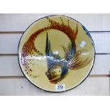 PUIGDEMONT EARTHENWARE PLATE DECORATED WITH A FISH 31 CMS DIAMETER