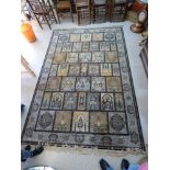 TRADITIONAL WOOL RUG IN ASIAN STYLE 3 METRES X 2 METRES