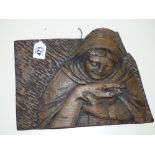CARVED WOOD PLAQUE