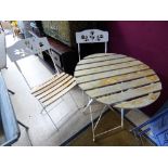 SMALL GARDEN TABLE & 2 CHAIRS