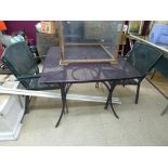 METAL GARDEN TABLE WITH 2 CHAIRS