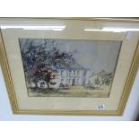SIGNED WATERCOLOUR OF A EUROPEAN COUNTRY HOUSE, JOHN CARTER 540 X 440 CMS
