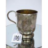 HALL MARKED SILVER CUP 1863-64 8.5 CMS HIGH 167.30 GRAMS