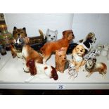 PACK OF CERAMIC DOG FIGURES