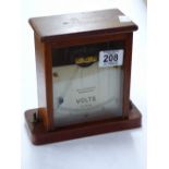 VOLT METER IN WOODEN CASE