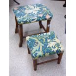 2 UPHOLSTERED STOOLS