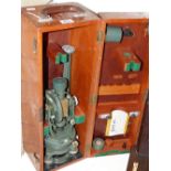 STANDARD HILGER & WATTS VERNIER THEODOLITE AUXILLERY TELESCOPE & CASE