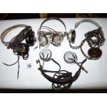 4 PAIRS OF VINTAGE RADIO HEADPHONES, BRANDES, STERLING, ERICCSON & 1 OTHER