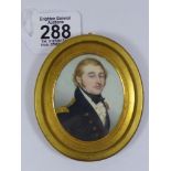 MINIATURE PAINTING ON IVORY OF A YOUNG SOLDIER