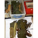 VINTAGE MILITARY ACCESSORIES, BELTS, POUCHES & WEBBING