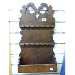 VICTORIAN OAK SPOON RACK