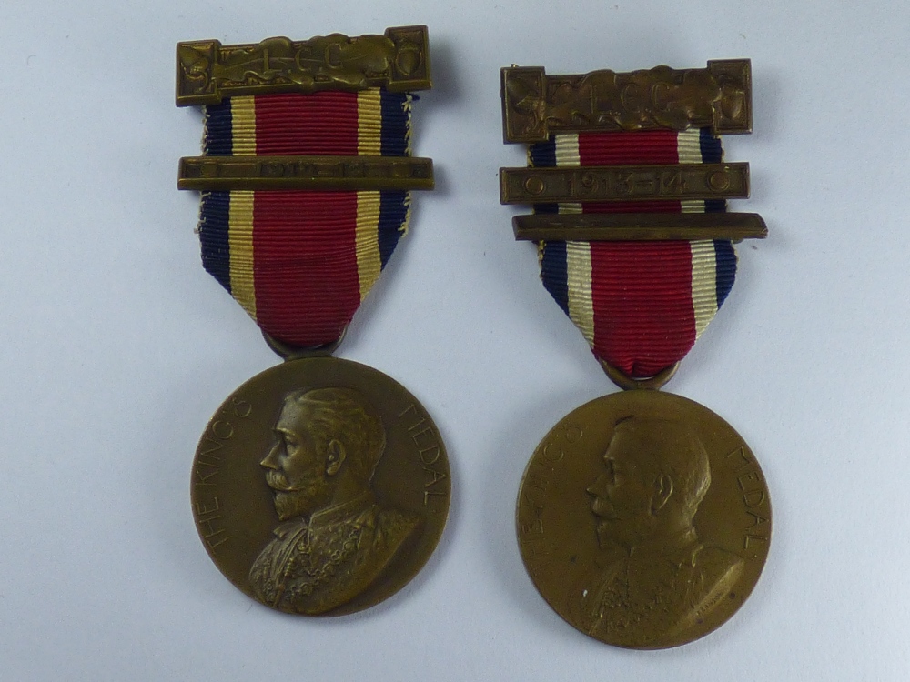 THE KINGS MEDAL X 2, 1912-13 & 1913-14. AWARDED TO F.STEEL BY THE LONDON COUNTY COUNCIL & THE - Image 4 of 5