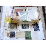 BOX OF EPHEMERA