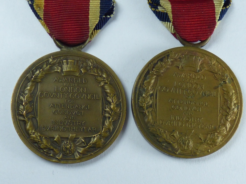 THE KINGS MEDAL X 2, 1912-13 & 1913-14. AWARDED TO F.STEEL BY THE LONDON COUNTY COUNCIL & THE - Image 5 of 5