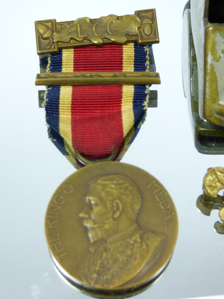 THE KINGS MEDAL X 2, 1912-13 & 1913-14. AWARDED TO F.STEEL BY THE LONDON COUNTY COUNCIL & THE - Image 3 of 5