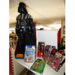 GIANT SIZE (3 FOOT) DARTH VADER FIGURE AND BOXED STAR WARS FIGURES