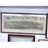 FRAMED VICTORIAN PRINT OF AN OVERVIEW OF PARIS 123 X 55 CMS