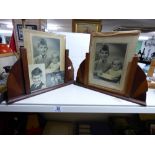 A PAIR OF WOODEN ART DECO PICTURE FRAMES