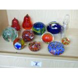 QUANTITY OF GLASS PAPERWEIGHTS