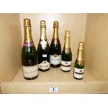 5 X DISPLAY CHAMPAGNE BOTTLES