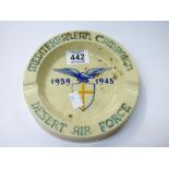 WWII MEDITERRANEAN CAMPAIGN DESERT AIR FORCE ASHTRAY