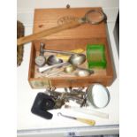 CIGAR BOX CONTAINING MAGNIFIERS & OTHERS