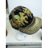 EMBRODERED & BEADED ASIAN CAP