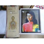 FRAMED RETRO PIC OF AN ASIAN LADY + PHILIPS POPULAR MANIKIN, BY W S FURNEAUX