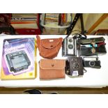 CORONET D120 CAMERA, CORONET BOX CAMERA,INSTAMATIC CAMERA IN CASE & KODAMATIC 930 INSTANT CAMERA