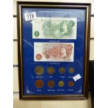 FRAMED & GLAZED PROOF CURRENCY 25 X 33 CMS