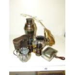 MIXED LOT INCLUDING PLATED ITEMS & OPERA GLASSES