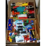 QUANTITY OF TOY CARS, SOME BOXED INCLUDING DINKY, MATCHBOX & CORGI