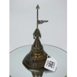 ASIAN SILVER BUDDHIST PRAYER TOWER