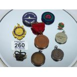 A QUANTITY OF BADGES & MEDALS