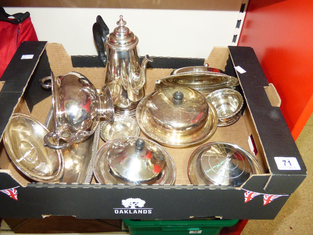 QUANTITY OF PLATED ITEMS INCLUDING TUREENS