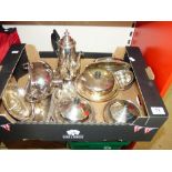 QUANTITY OF PLATED ITEMS INCLUDING TUREENS