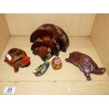 ASSORTED ANIMAL FIGURES & CANDLE HOLDER