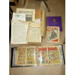 EPHEMERA INCLUDING WAR ILLUSTRATED, NEWSPAPERS & ADVERTISING