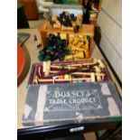 VINTAGE BOXED GAMES, CHESS X 2 & BUSSEYS TABLE CROQUET, UNCHECKED
