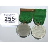 2 MEDALS AWARDED FOR REGULAR ATTENDANCE FROM DOVER EDUCATION COMMITTEE, ONE DATED 1907