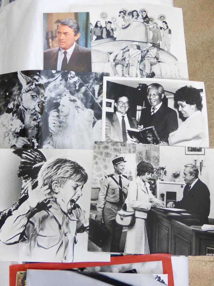 BOXED OF EPHEMERA INCLUDING SIGNED PHOTOGRAPHS, NELSON MANDELA, DR WHO, CHARLIE DRAKE + OTHERS - Image 2 of 3