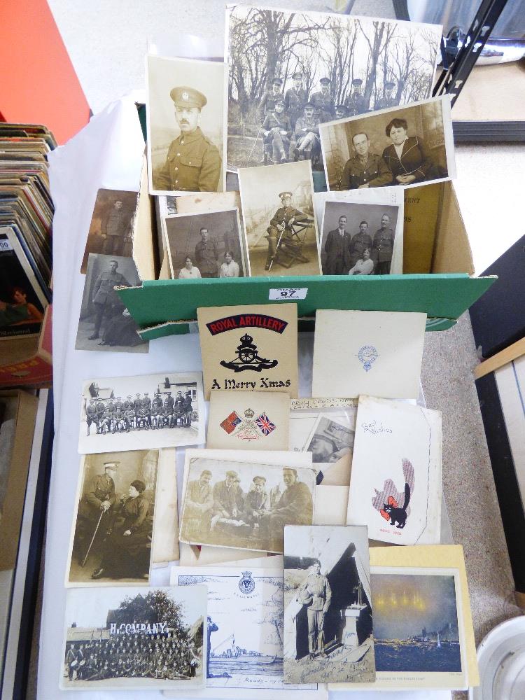 BOX OF MAINLY WW1 EPHEMERA, POSTCARDS & PHOTOGRAPHS - Image 4 of 4