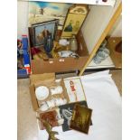 MIXED LOT INCLUDING WOODEN WALL PLAQUE