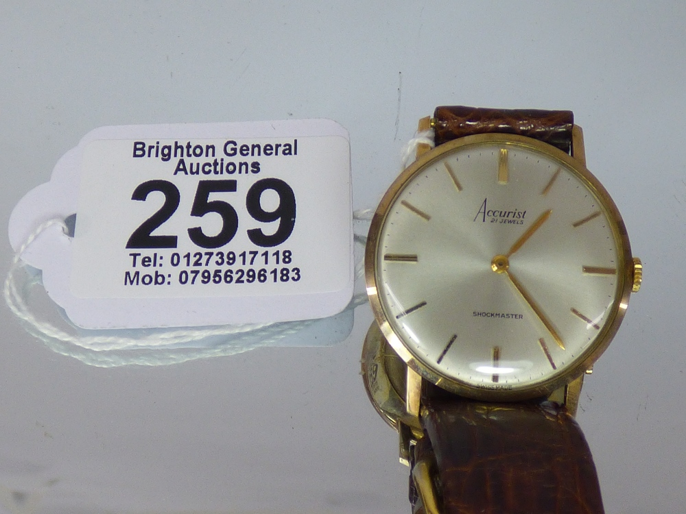 ACCURIST SHOCKMASTER 9 CT GOLD GENTLEMAN'S WATCH, TOTAL WEIGHT 24.18 GRAMS - Image 3 of 6