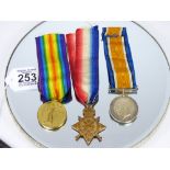 WWI MEDALS PIP, SQUEAK & WILFRED MARKED FOR 3257 PRIVATE A.E HEARN, EAST KENT REGIMENT