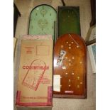 BOXED CORINTHIAN BAGATELLE + 2 OTHER VINTAGE TABLE TOP GAMES