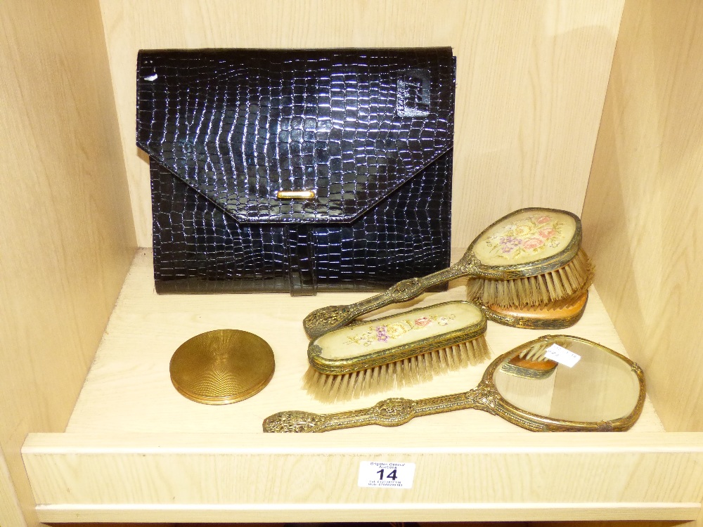 DRESSING TABLE ITEMS + CLUTCH BAG