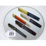 A CANADIAN PARKER VACUMATIC, SWAN SELF FILLER MABIE, TODD & CO LTD, PARKER 61, PARKER WITH 16 K GOLD