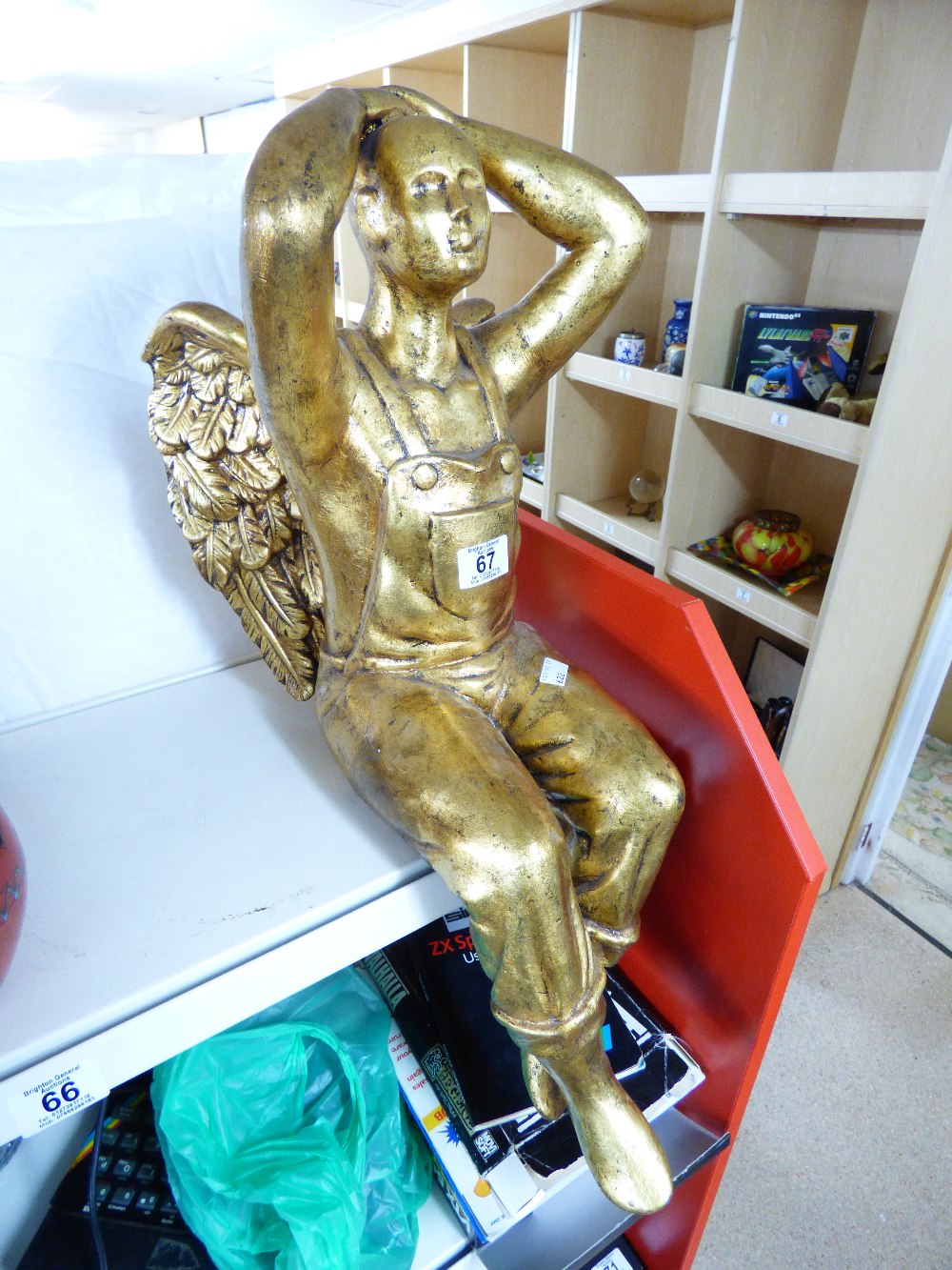 SEATED ANGEL STATUE