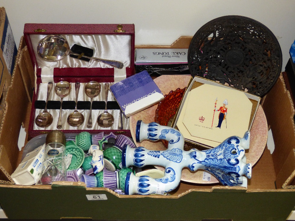 MIXED LOT INCLUDING BOXED CUTLERY & CHINA